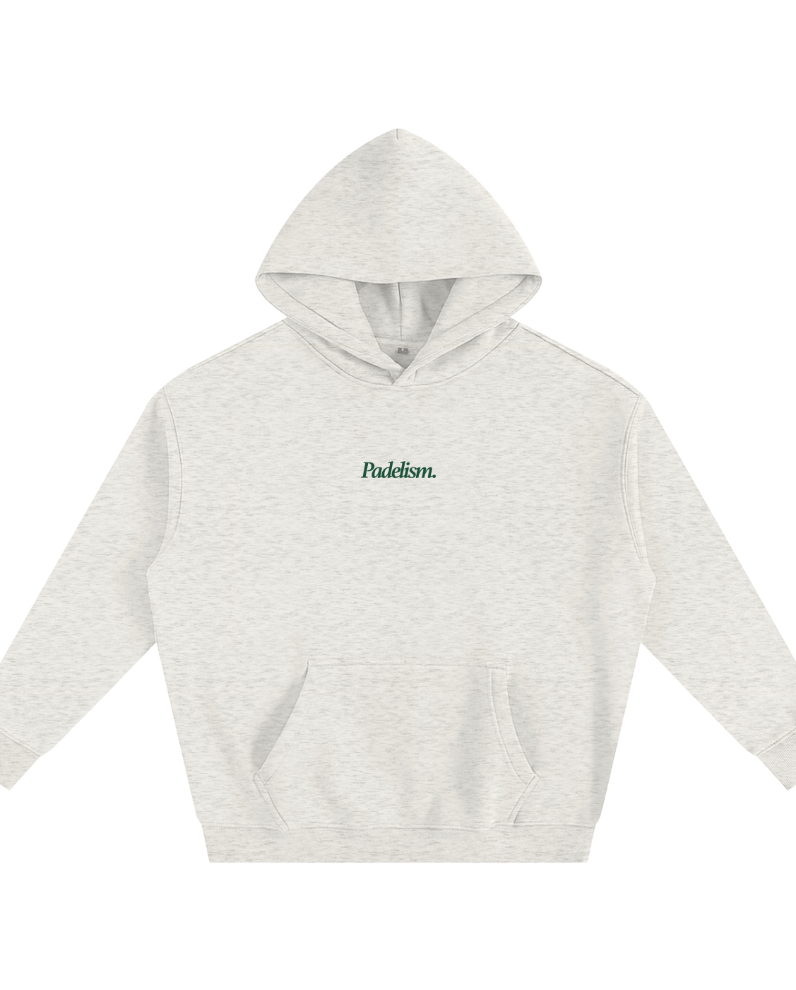 Padelism Mk1 - Box Hoodie in Oat Gray — heavyweight padel hoodie designed in London