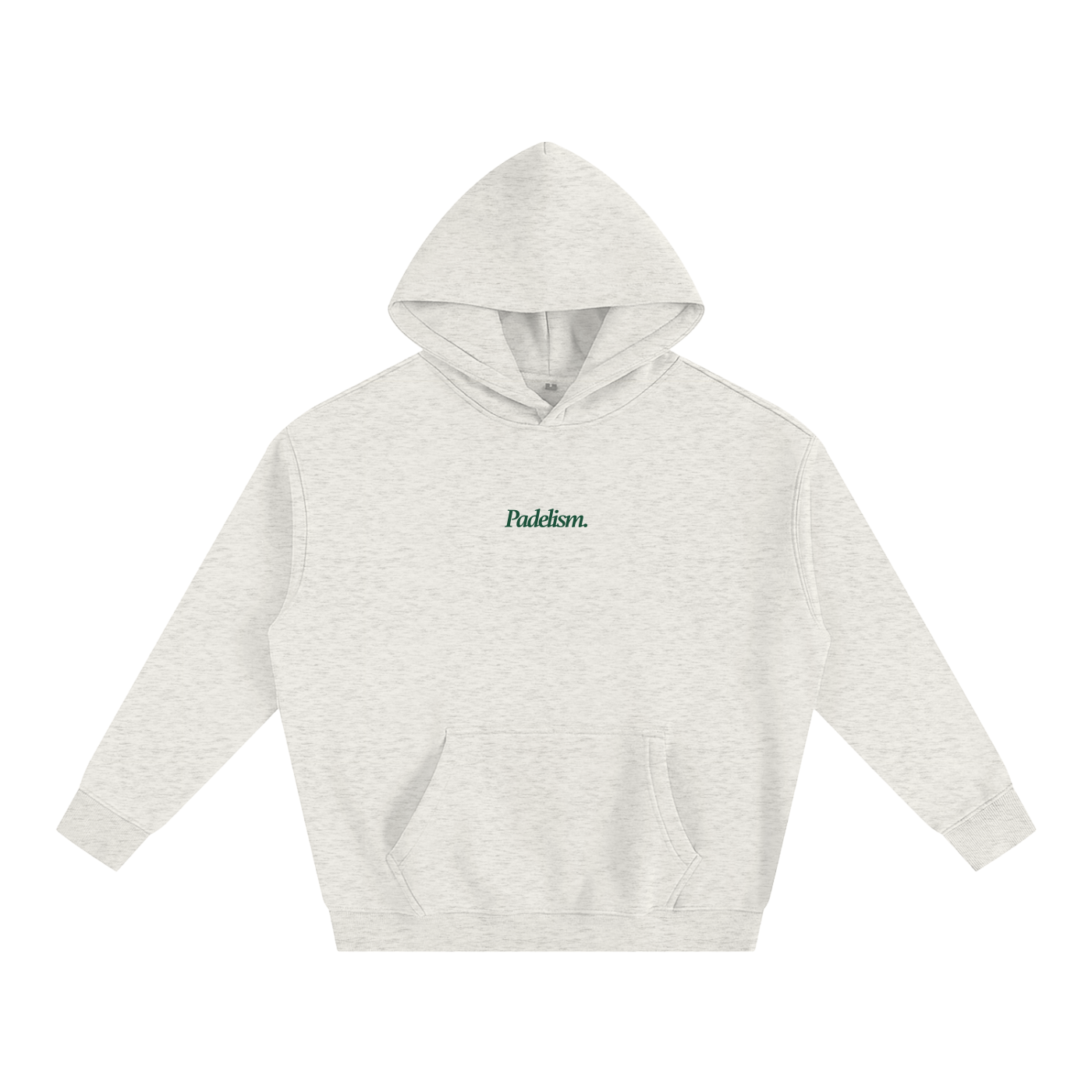 Padelism Mk1 - Box Hoodie in Oat Gray — heavyweight padel hoodie designed in London