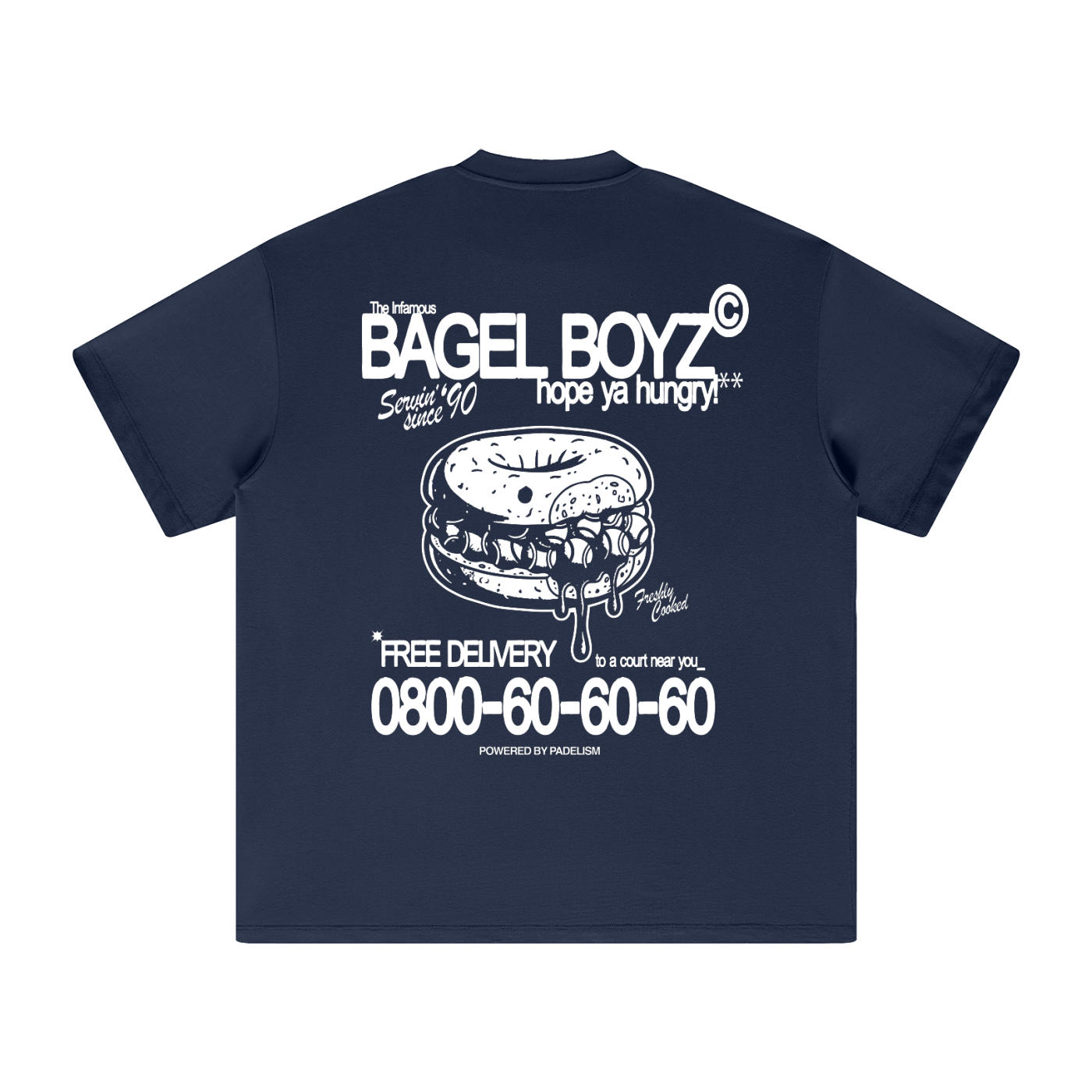 Bagel Boyz - Heavyweight T-shirt — 100% cotton padel t-shirt designed in London