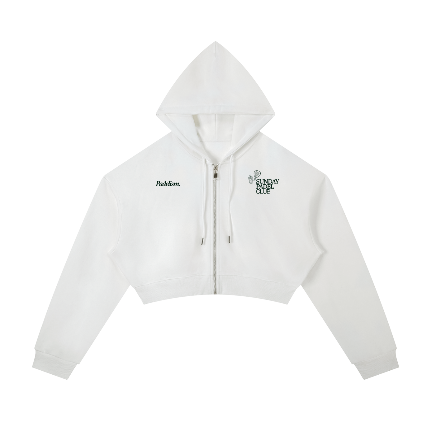 Sunday Padel Club Cropped Hoodie - White