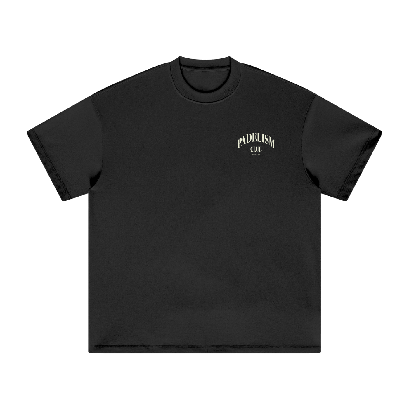 Padelism Club 25 - Heavyweight T-Shirt in Black — premium heavyweight padel t-shirt by Padelism