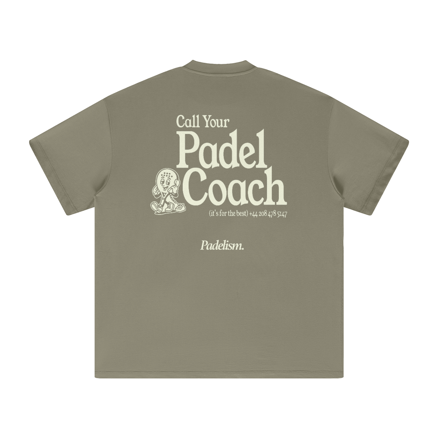 Padel Coach - Heavyweight T-Shirt — 100% cotton padel t-shirt designed in London