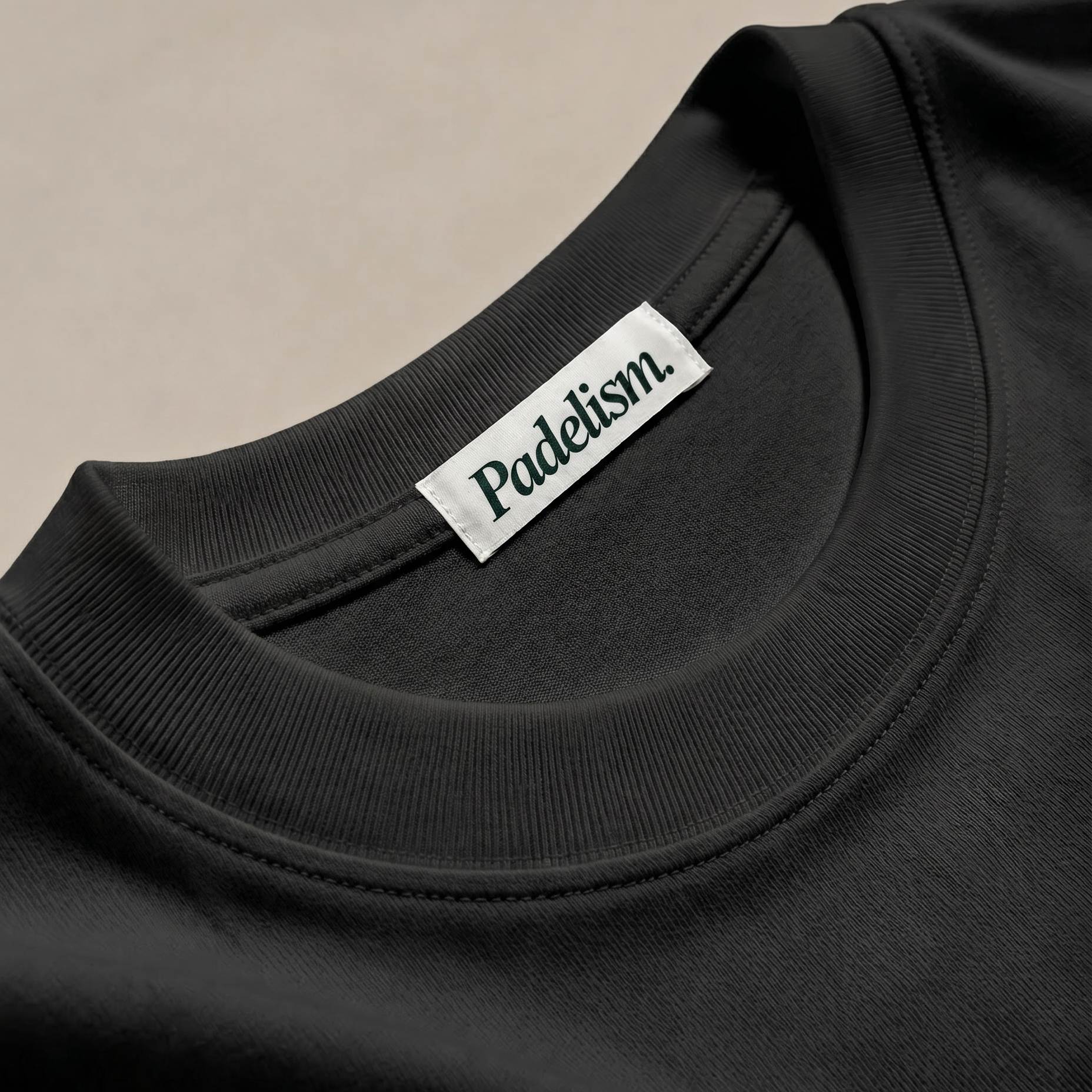 Padel & Pints Black Detail Neckline Label