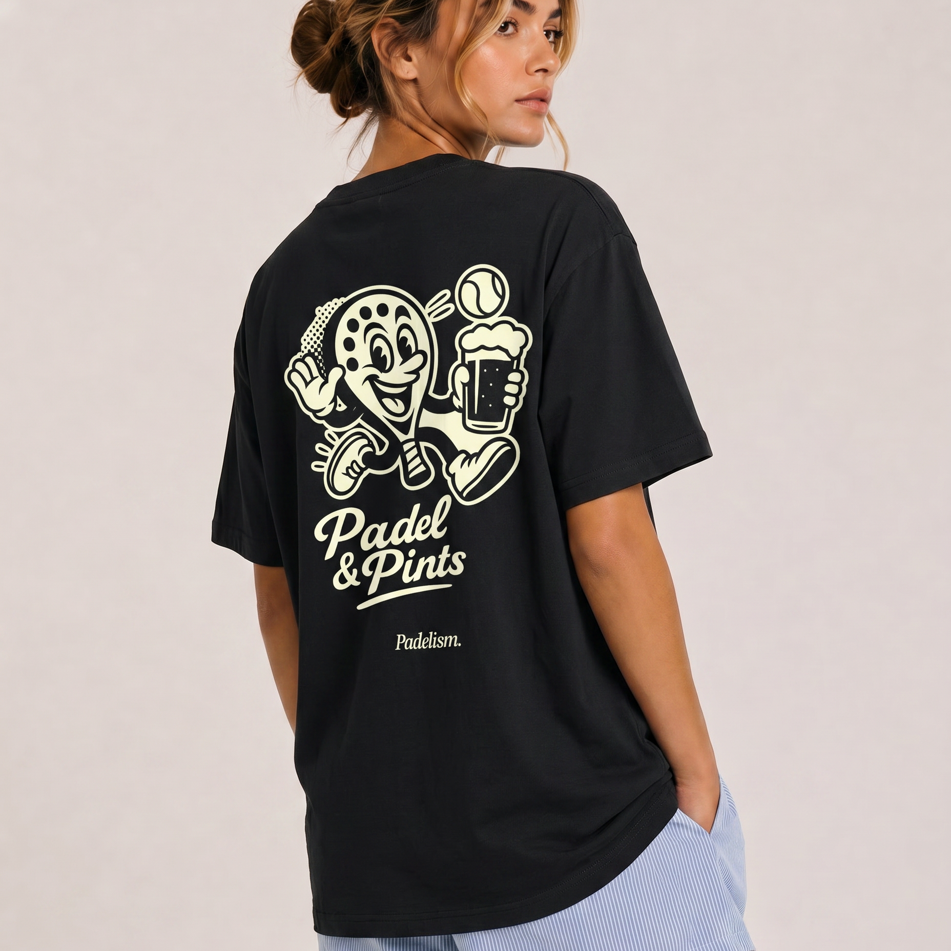 Padel & Pints Black Female Back