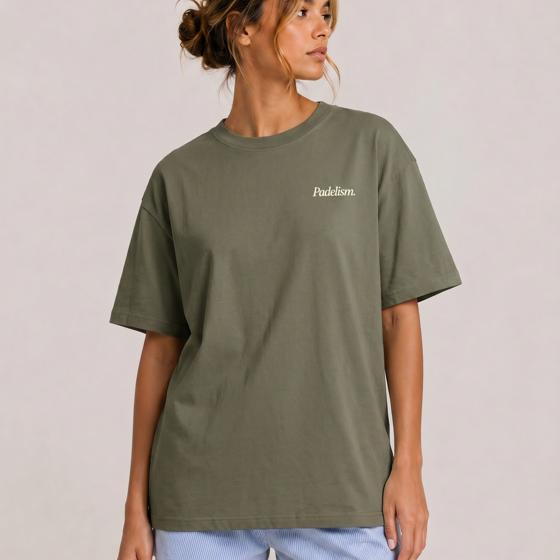 Padel & Pints Gray Green Female Front