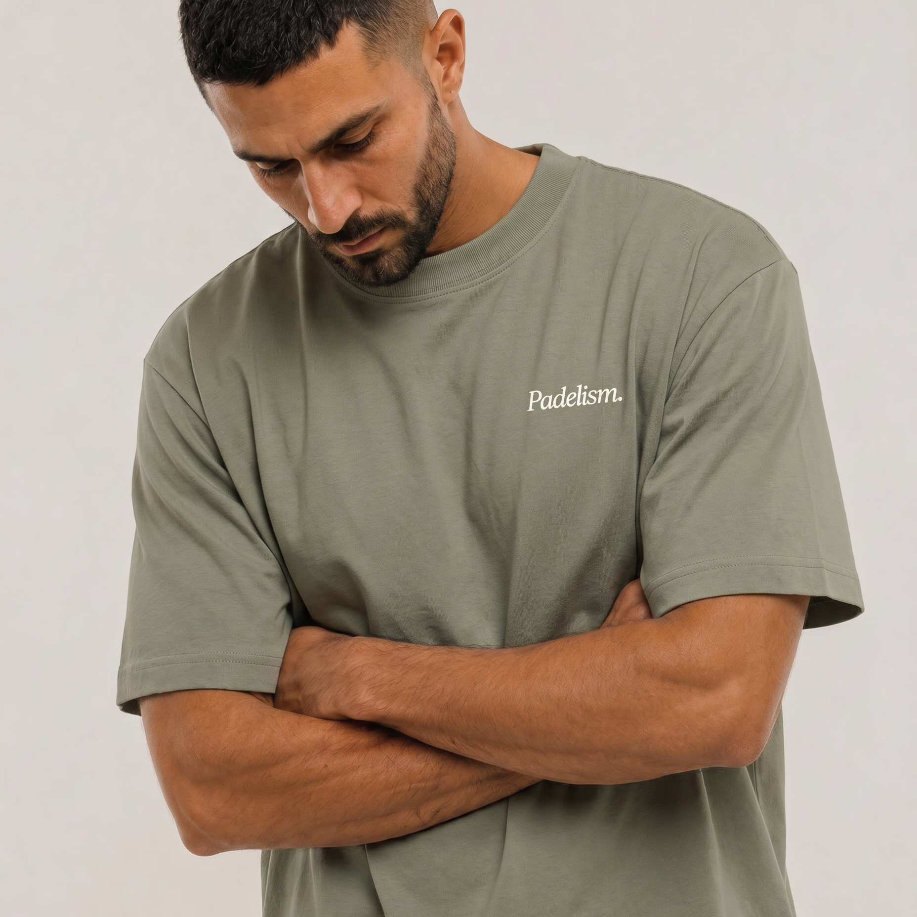 Padel & Pints Gray Green Male Front (alt)