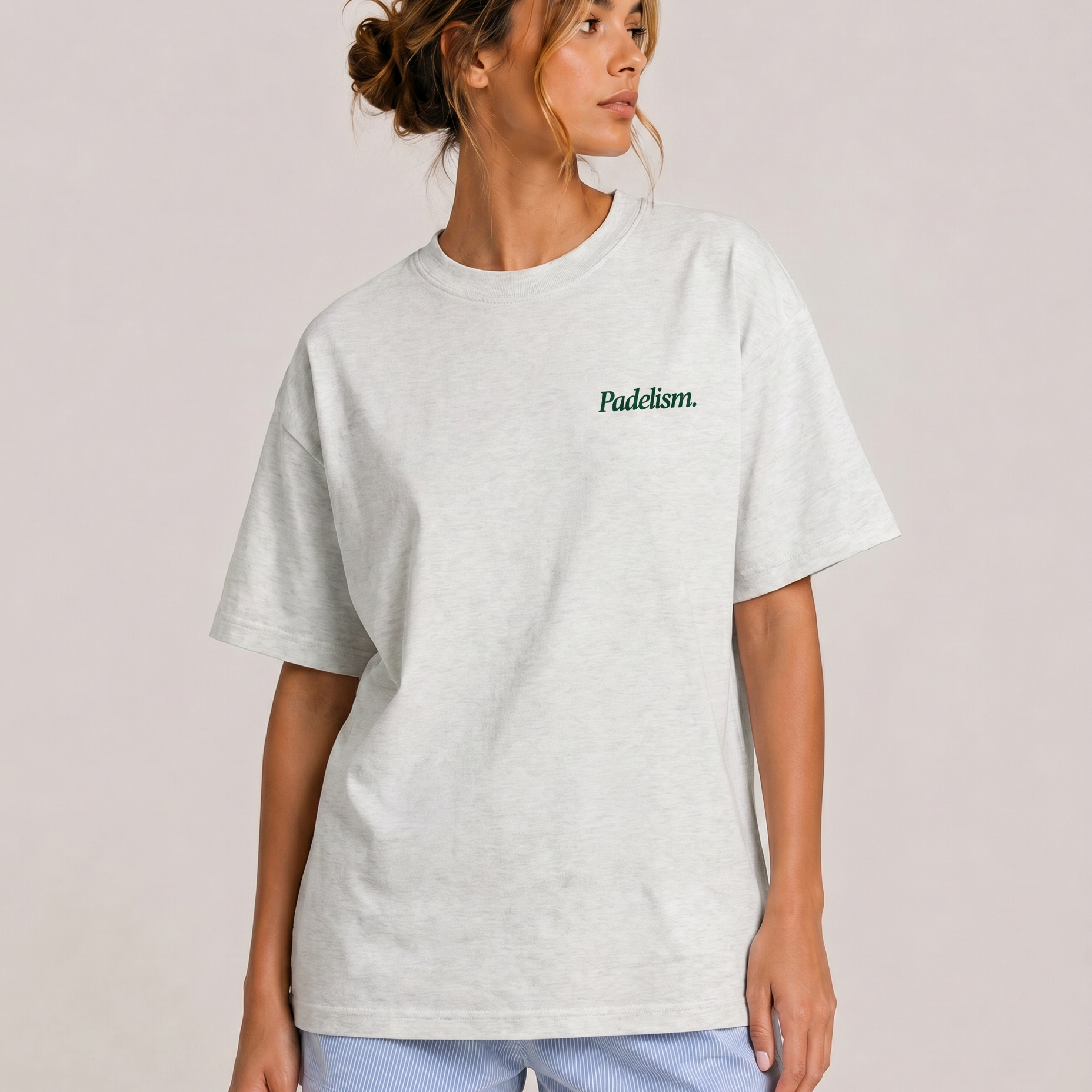 Padel & Pints Oat Gray Female Front