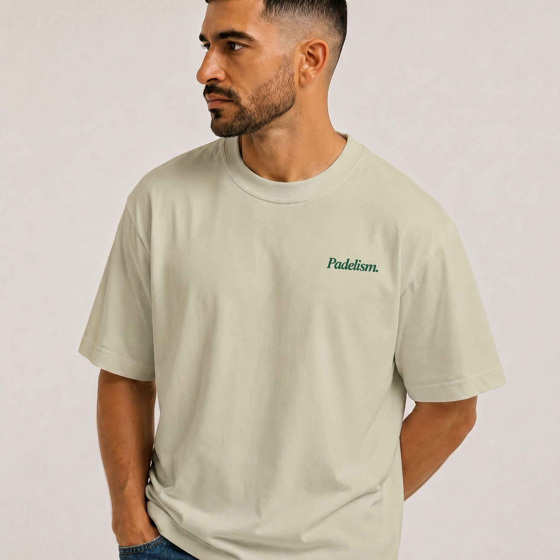 Padel & Pints Sand Color Male Front