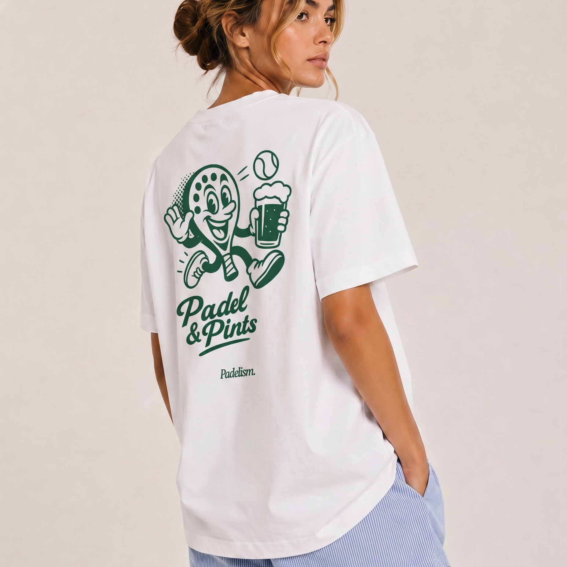 Padel & Pints White Female Back