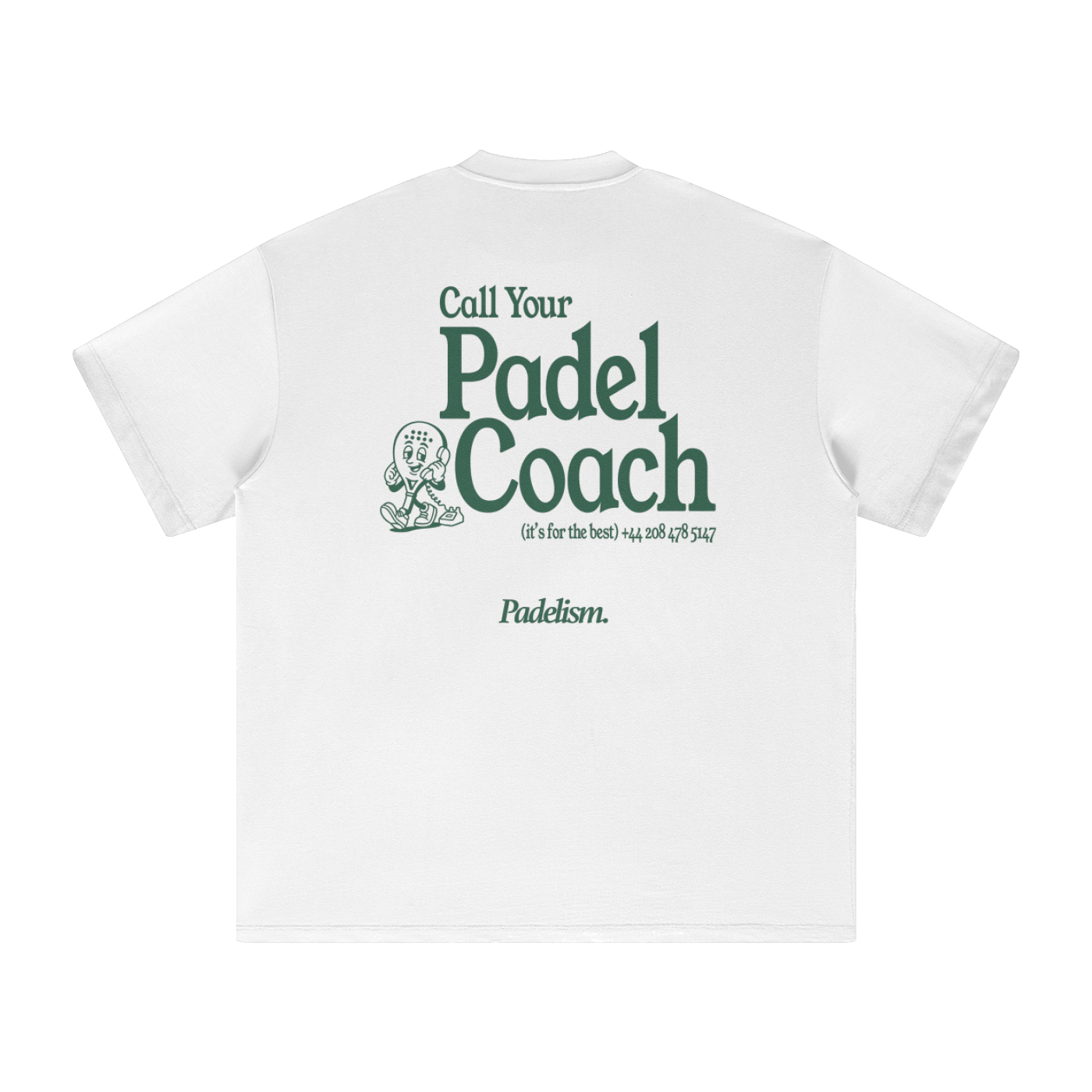 Padel Coach - Heavyweight T-Shirt — 100% cotton padel t-shirt designed in London
