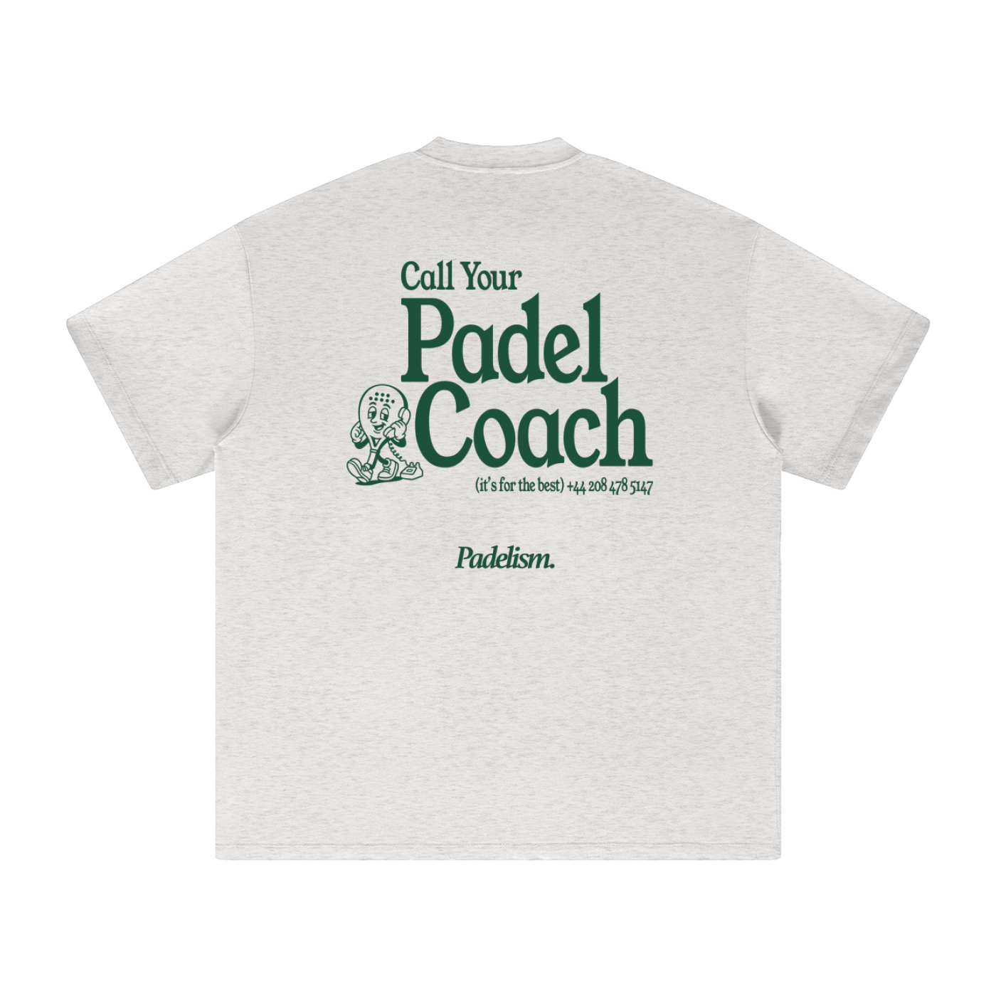 Padel Coach - Heavyweight T-Shirt — 100% cotton padel t-shirt designed in London
