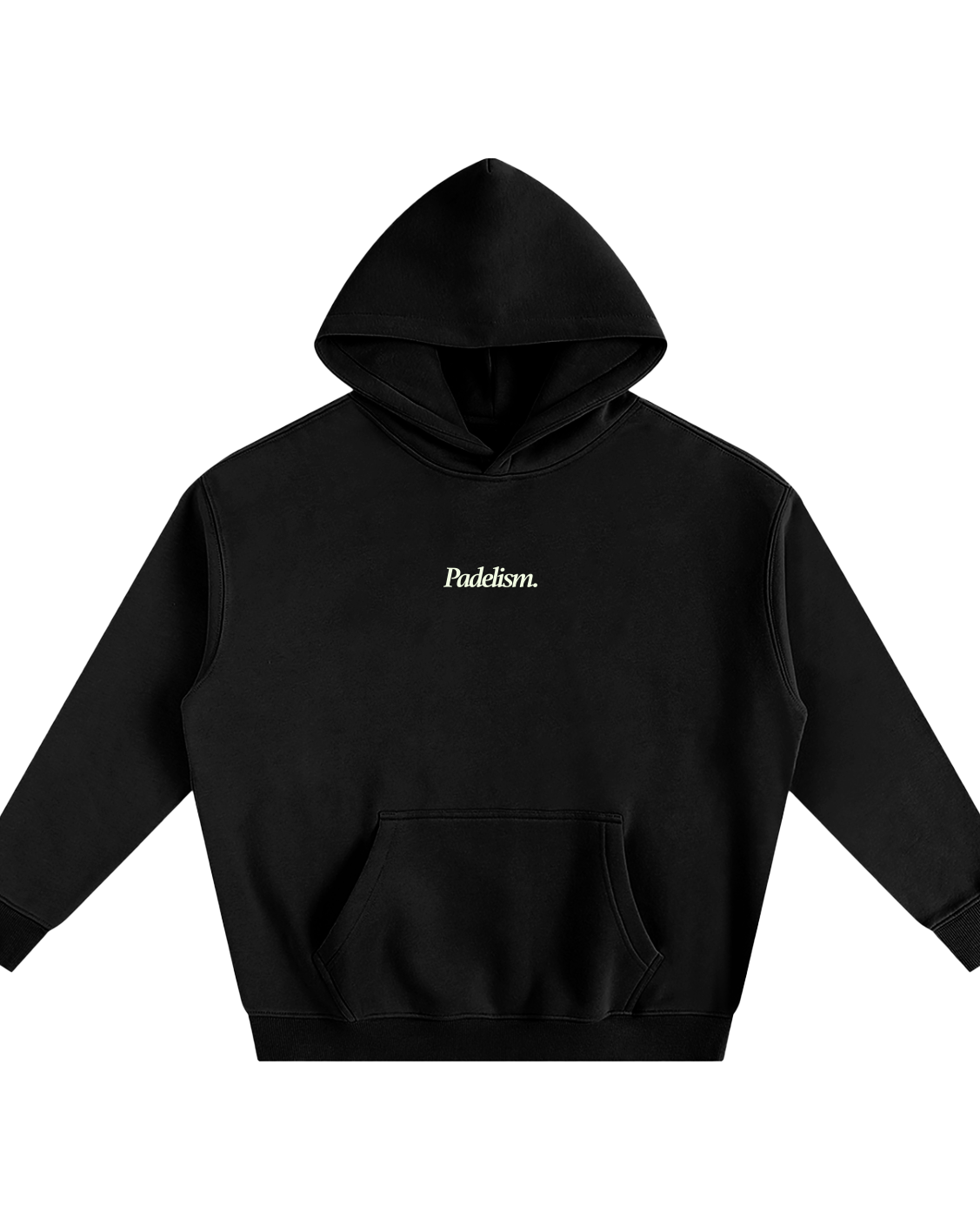 Padelism Mk1 - Box Hoodie in Black — premium oversized padel hoodie by Padelism