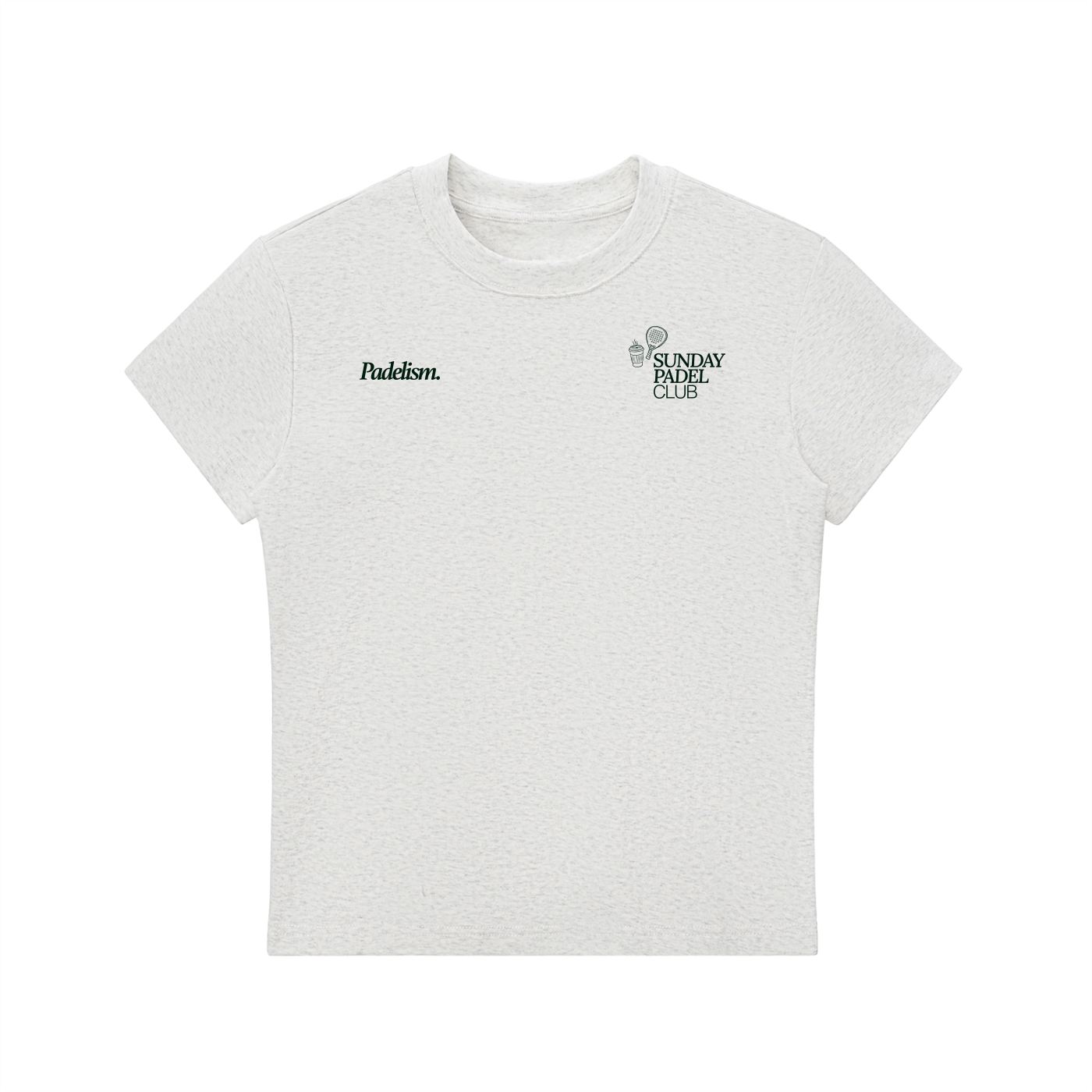 Sunday Padel Club Crewneck T-Shirt - Flower Gray