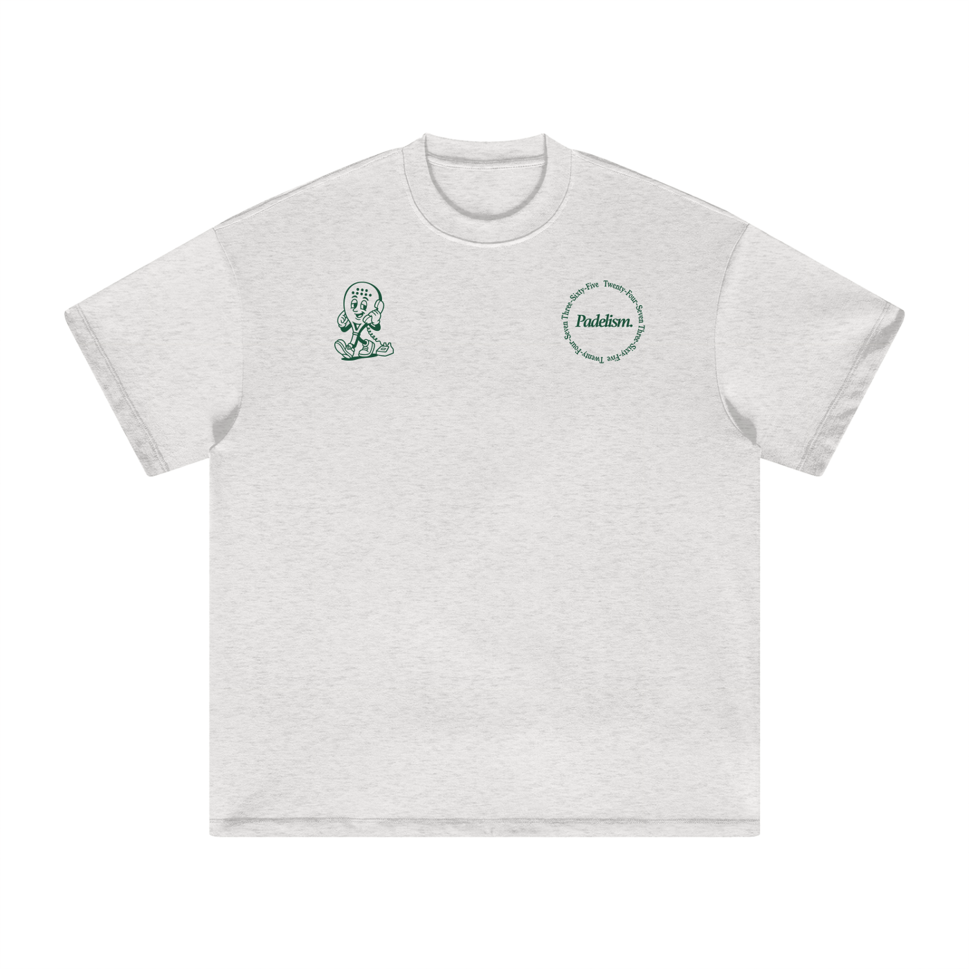 Padel Coach - Heavyweight T-Shirt in Oat Gray — 100% cotton padel t-shirt designed in London