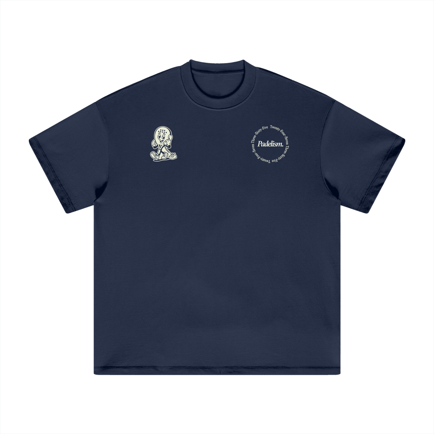 Padel Coach - Heavyweight T-Shirt in Navy — 100% cotton padel t-shirt designed in London