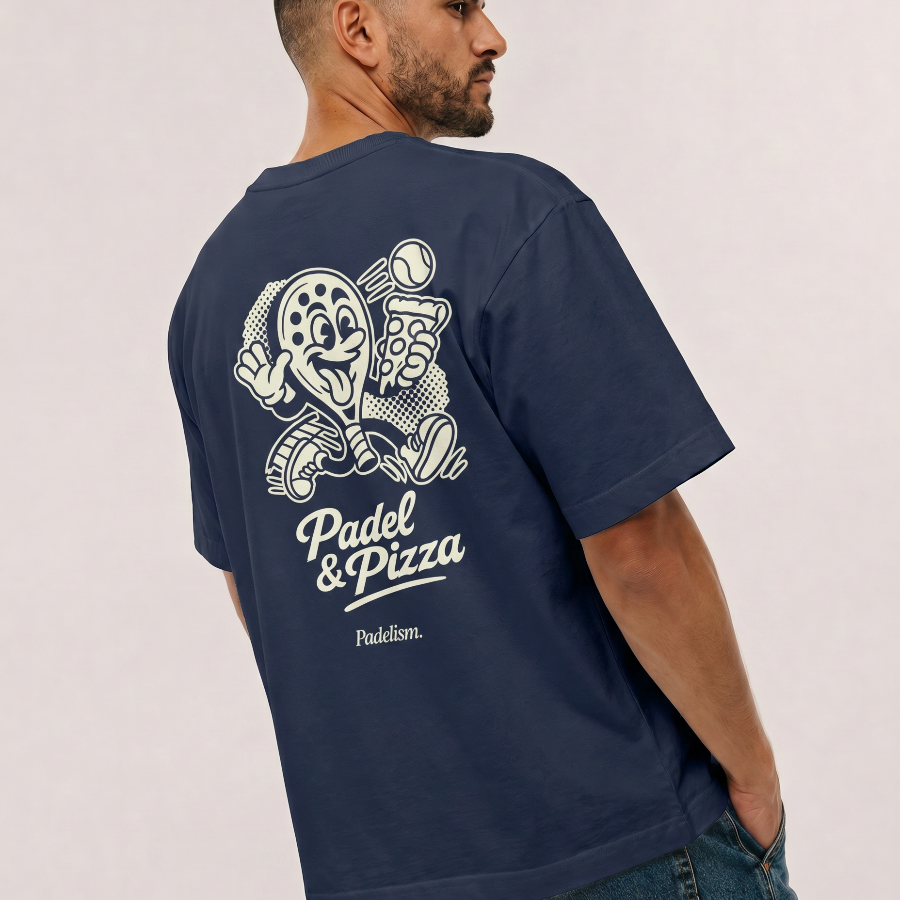 Padel & Pizza Navy Female Front