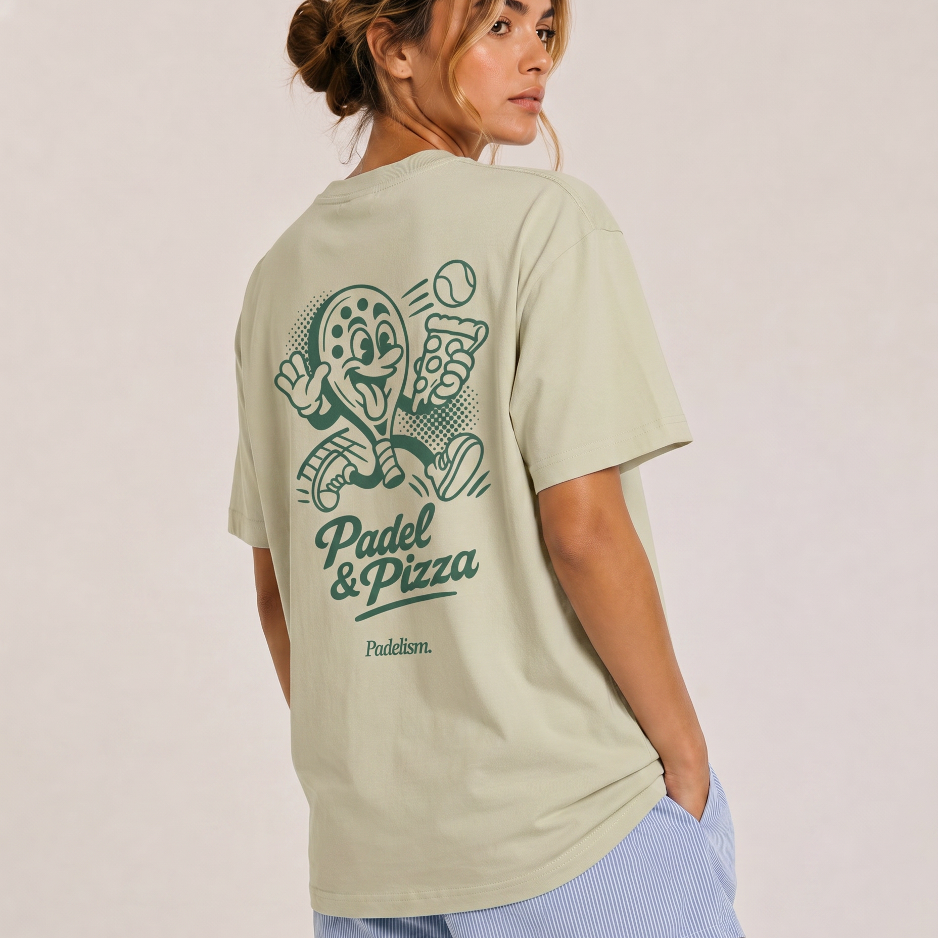 Padel & Pizza Sand Color Female Back