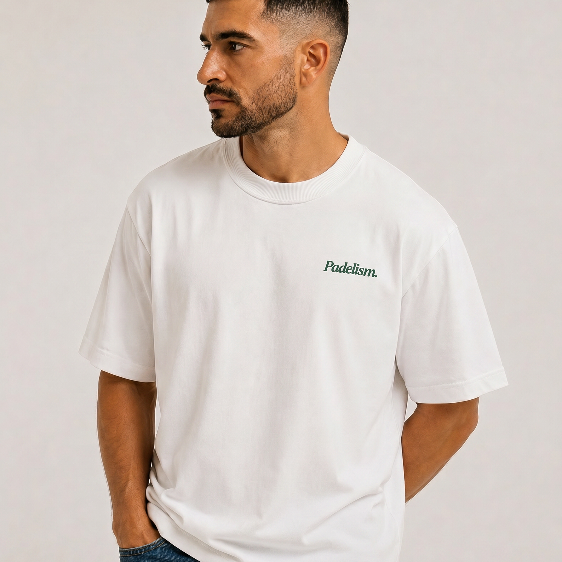 Padel & Pizza White Male Front