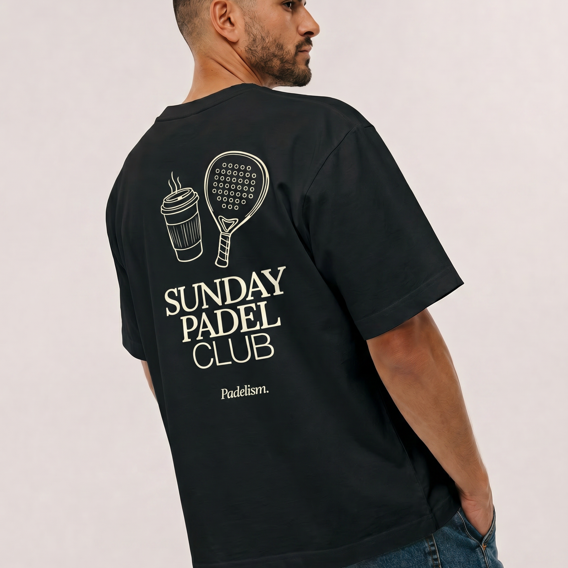 Sunday Padel Club Black Male Back