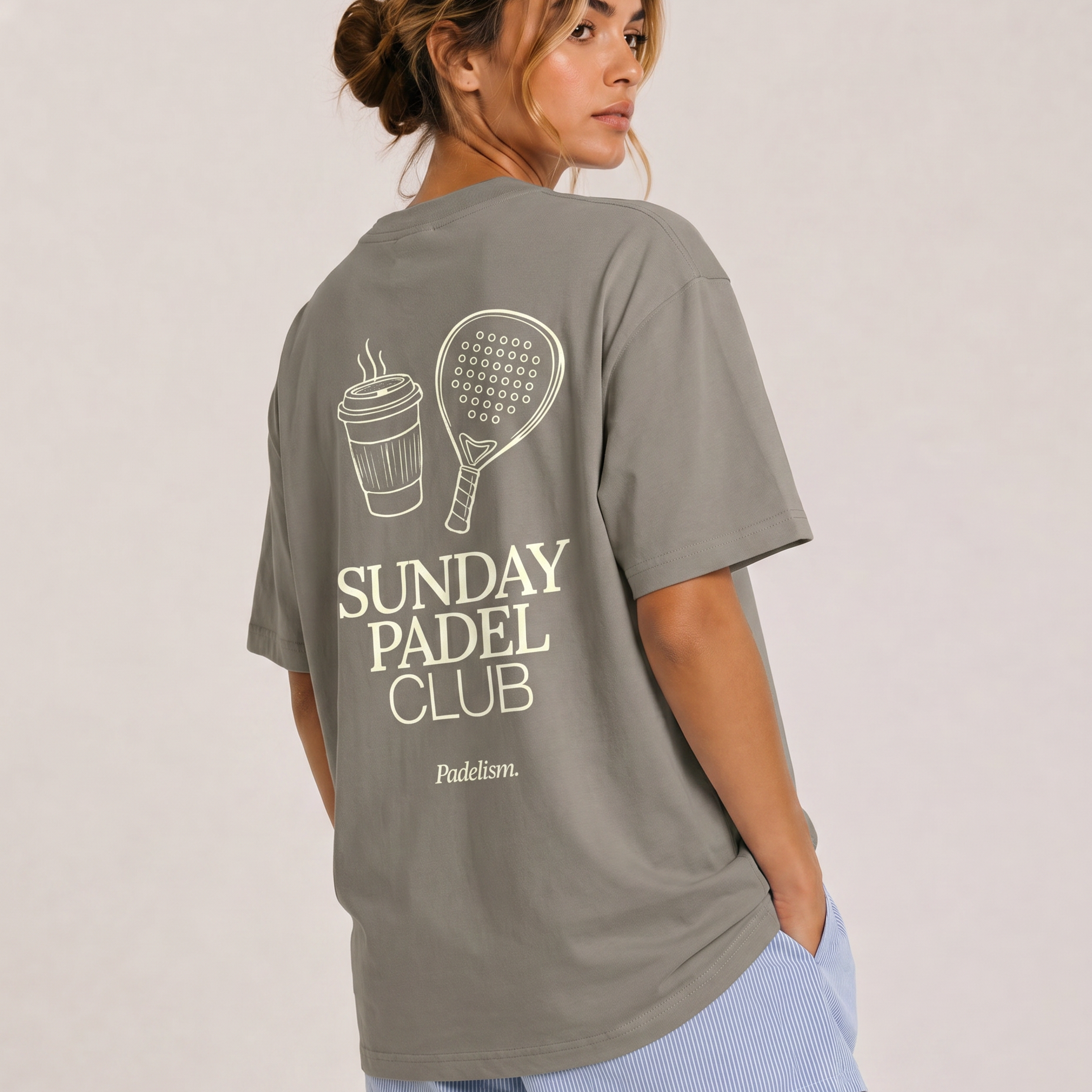 Sunday Padel Club Gray Camel Female Back