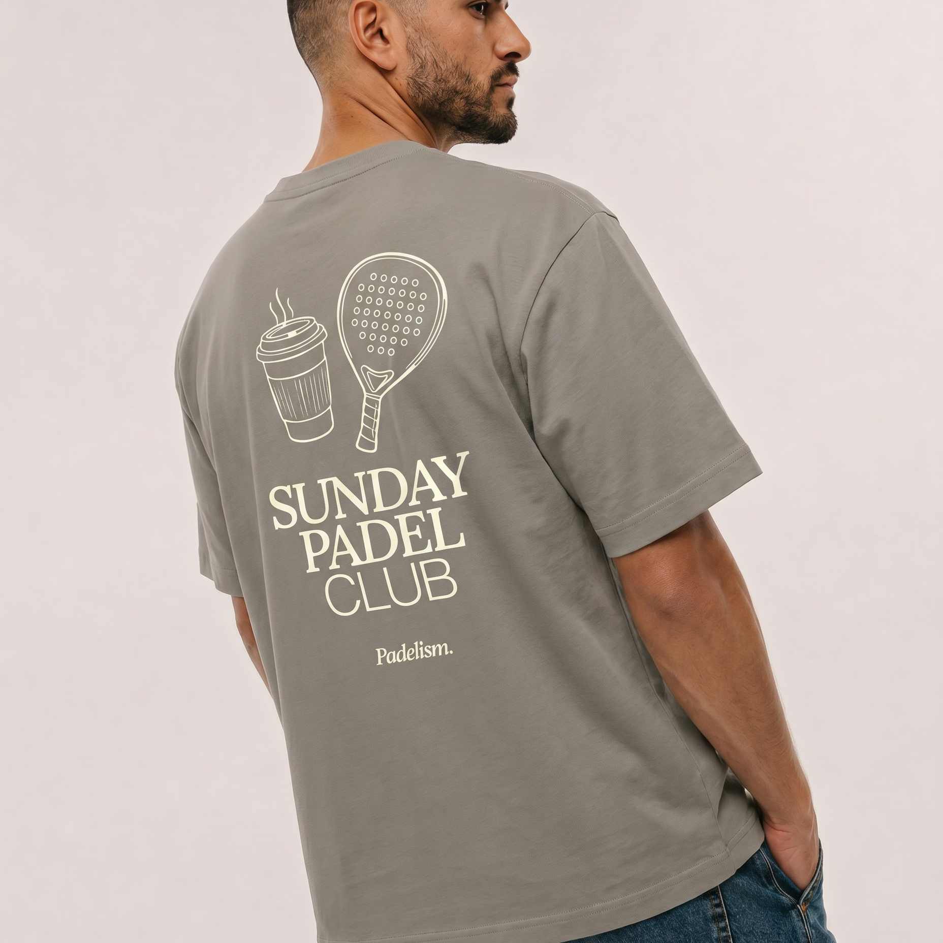 Sunday Padel Club Gray Camel Male Back
