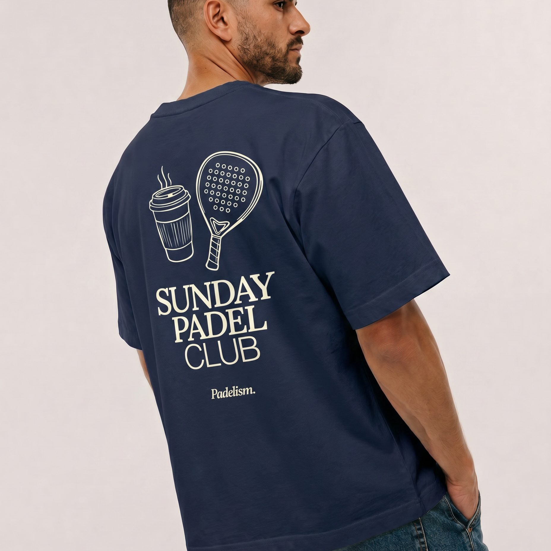 Sunday Padel Club Navy Male Back