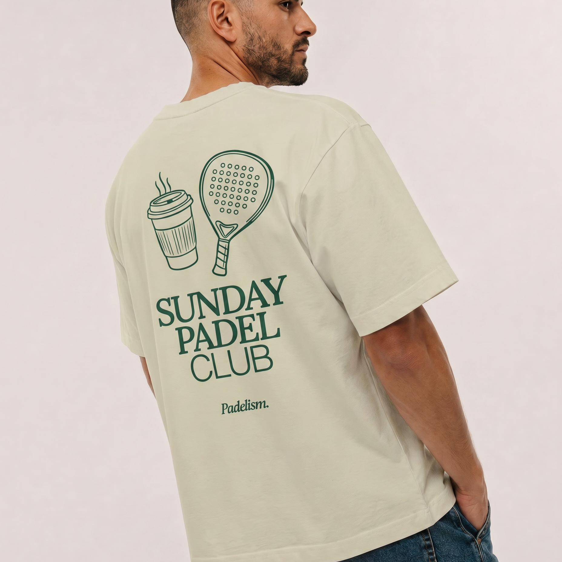 Sunday Padel Club Sand Color Male Back