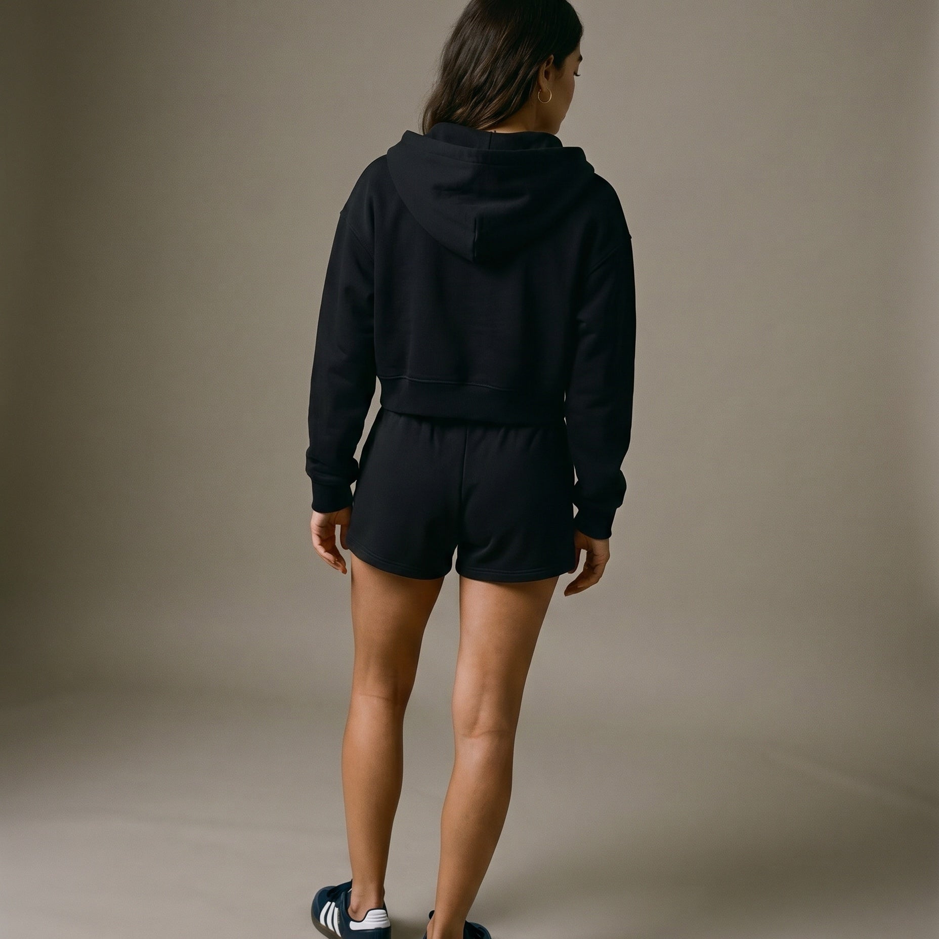 Sunday Padel Club Cropped Hoodie - Black