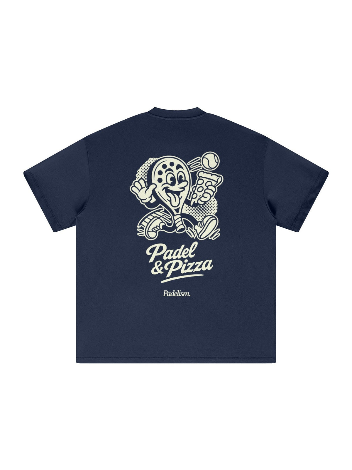 Padel and Pizza heavyweight tee in Navy