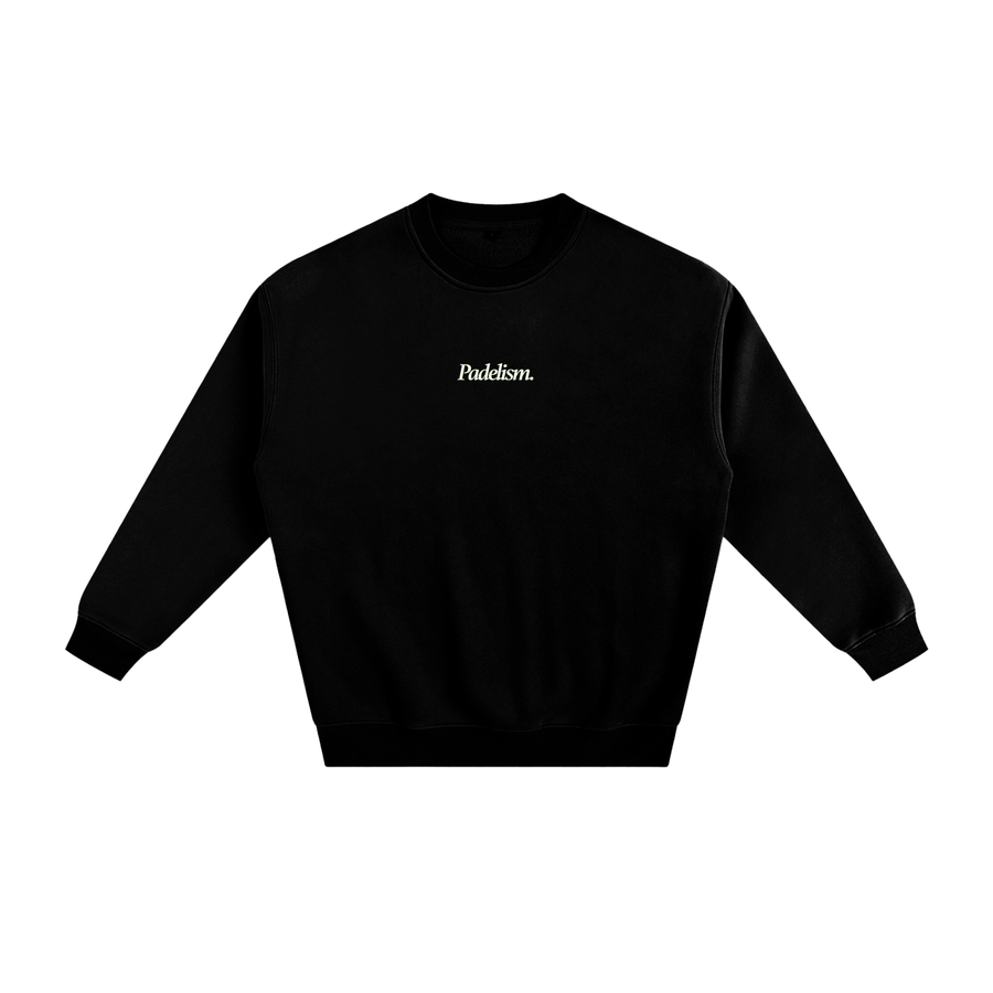 Padelism Mk1 - Sweatshirt in Black — heavyweight cotton-blend padel sweatshirt