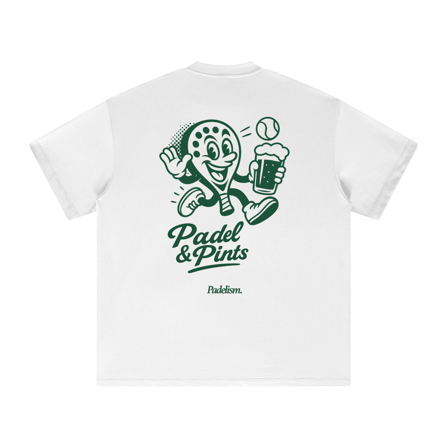 Padel & Pints - Heavyweight T-Shirt — premium heavyweight padel t-shirt by Padelism