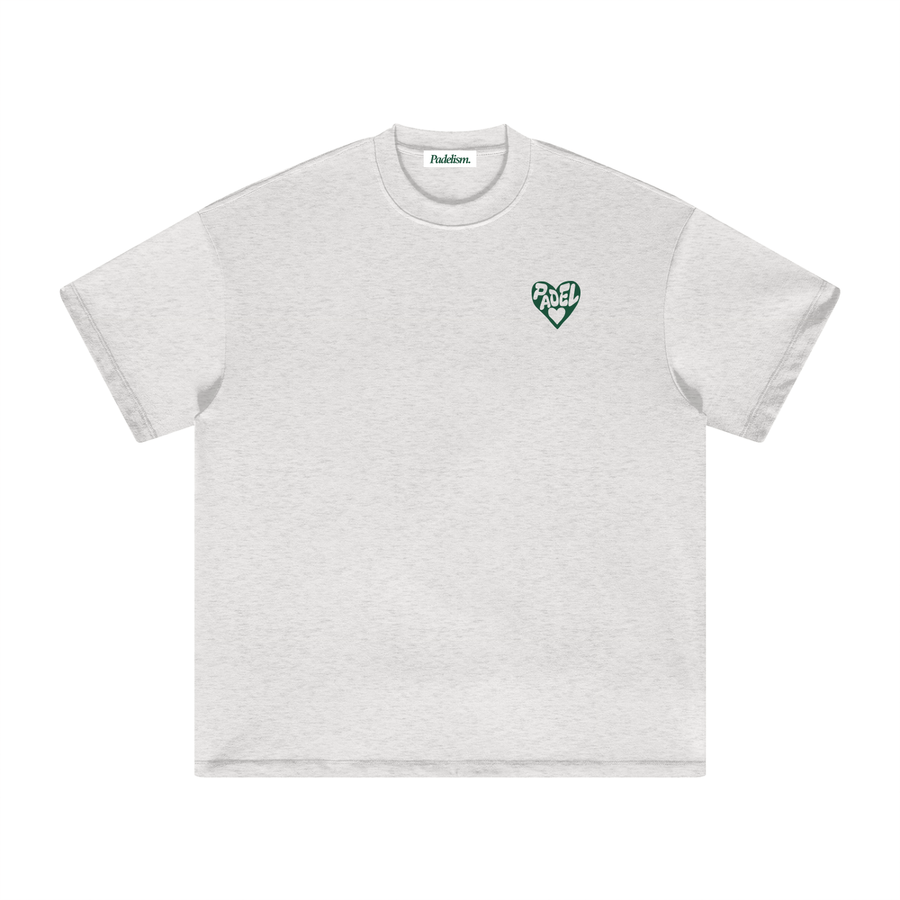 Love - Heavyweight T-Shirt in Oat Gray — 100% cotton padel t-shirt designed in London