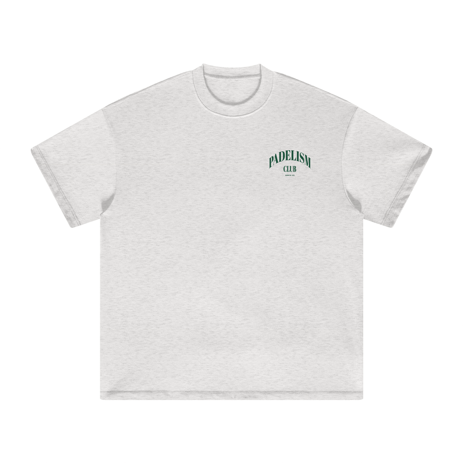 Padelism Club 25 - Heavyweight T-Shirt in Oat Gray — 100% cotton padel t-shirt designed in London