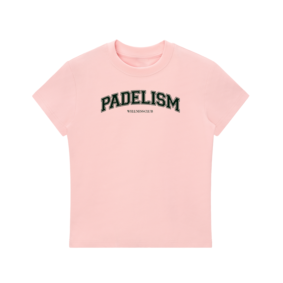 Padelism Wellness Club Crewneck T-Shirt - Pink