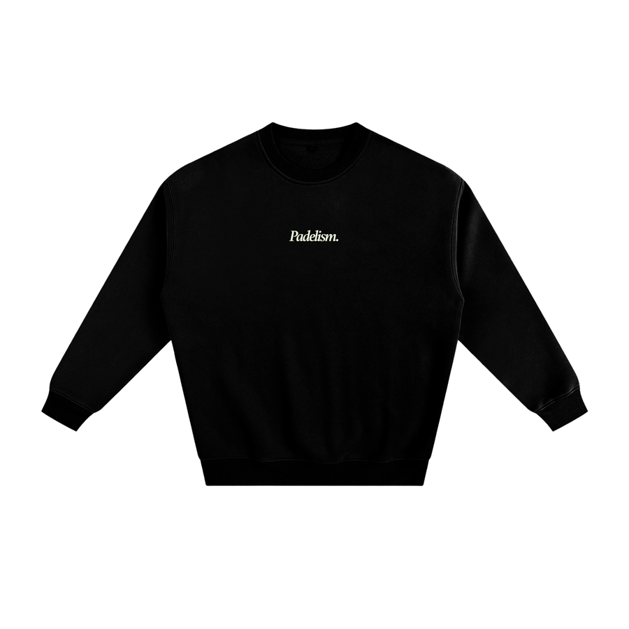 Sunday Padel Club Sweatshirt in Black — heavyweight cotton-blend padel sweatshirt