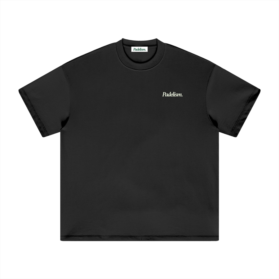 LNPC - Heavyweight T-Shirt in Black — 100% cotton padel t-shirt designed in London