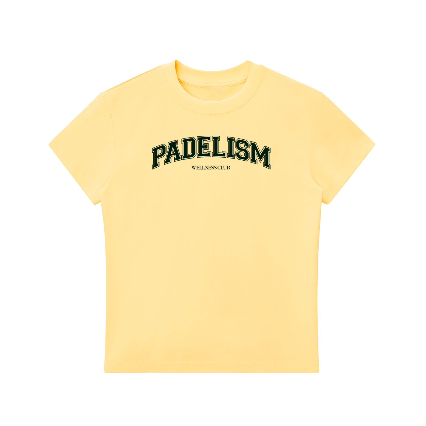Padelism Wellness Club Crewneck T-Shirt - Yellow