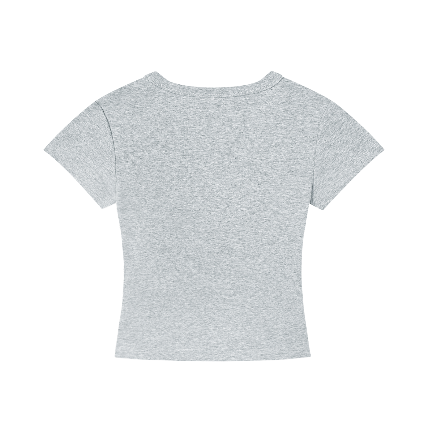 Cute and Competitive Cropped T-Shirt - Flower Gray