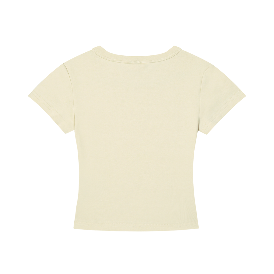 Cute and Competitive Cropped T-Shirt - Apricot
