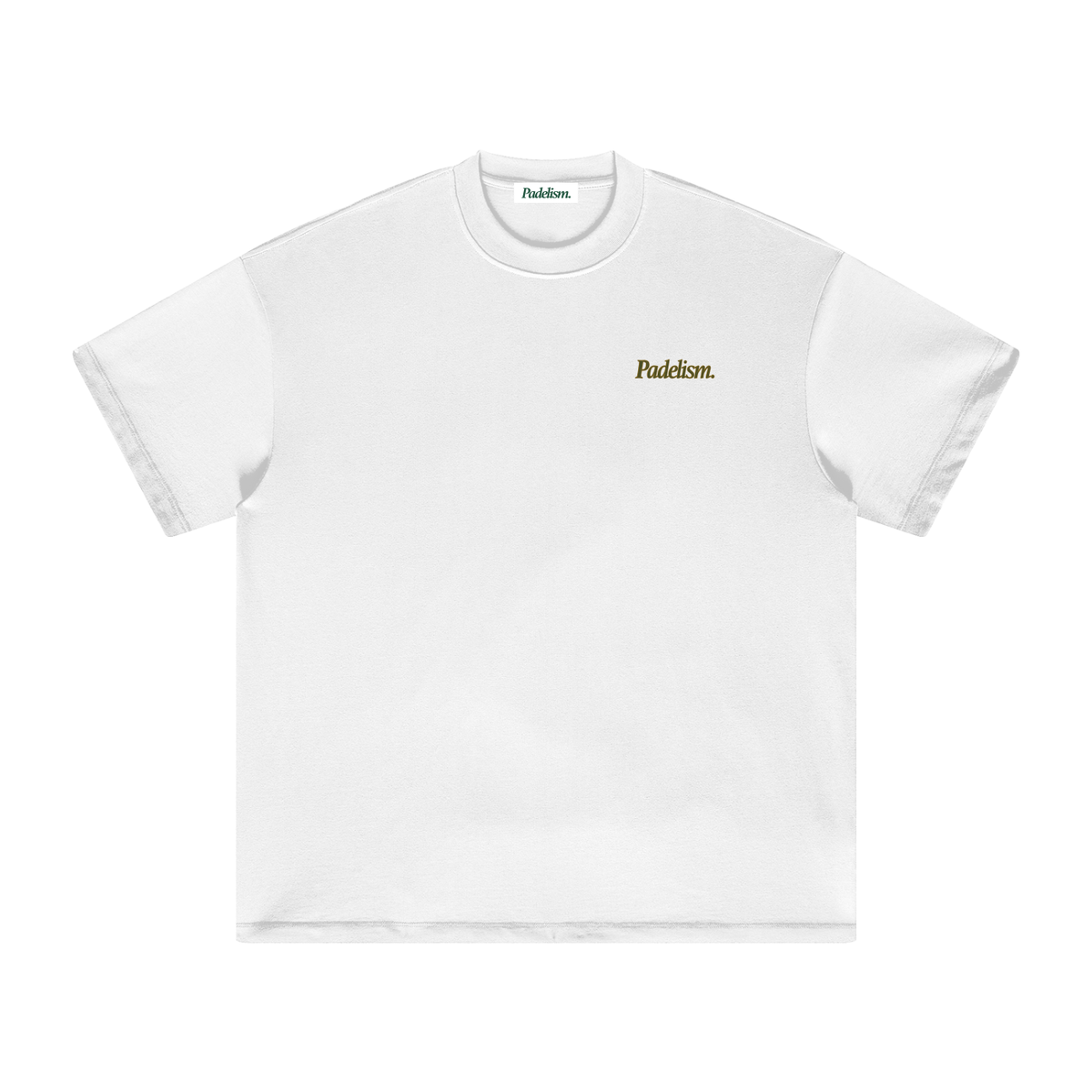 Swing Sign  - Heavyweight T-Shirt in White — 100% cotton padel t-shirt designed in London