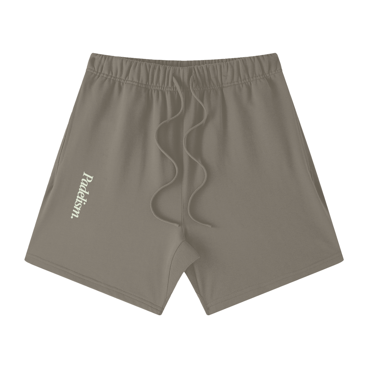 Dual Side - Off-Court Shorts in Gray Camel — padel shorts designed in London