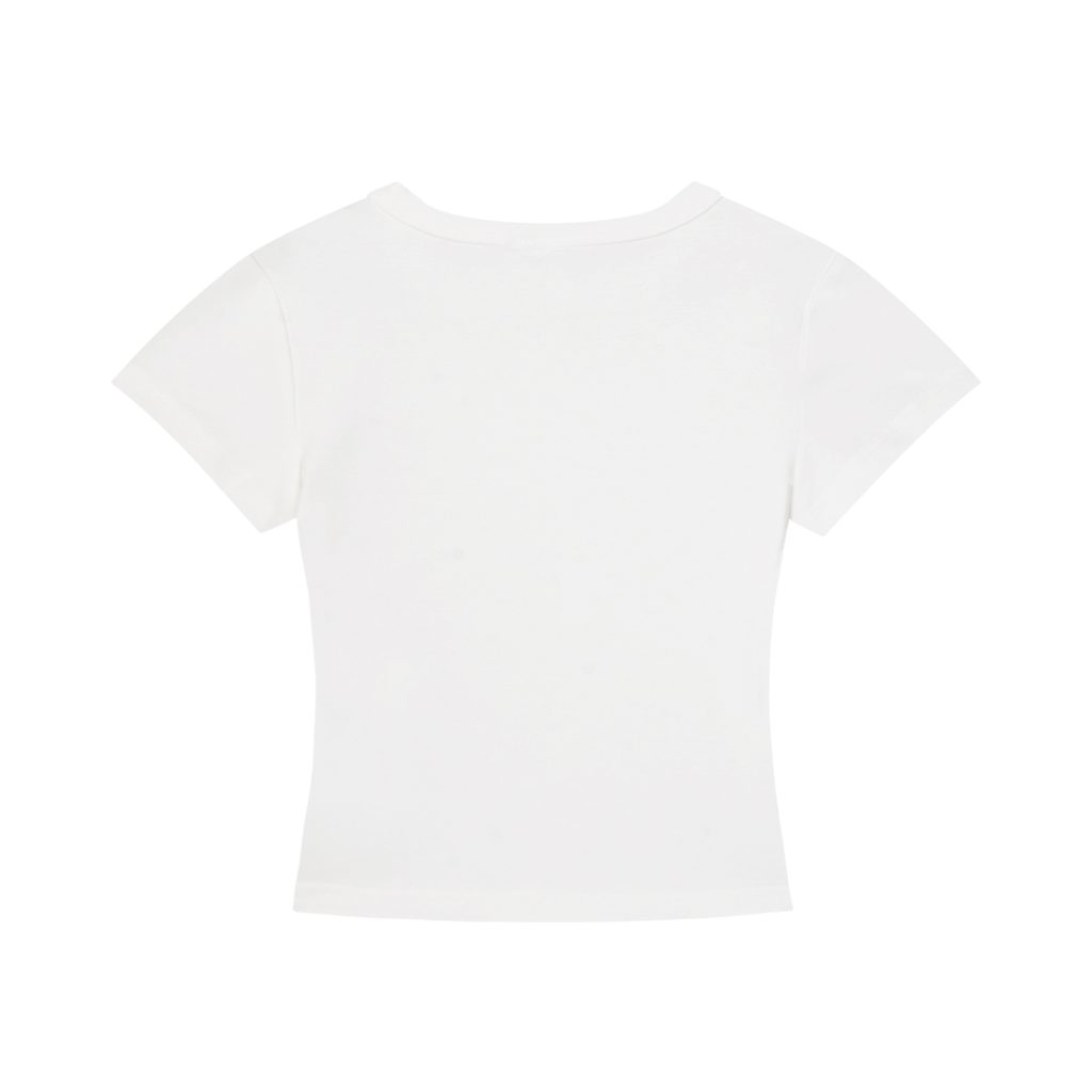 Cute and Competitive Cropped T-Shirt - White