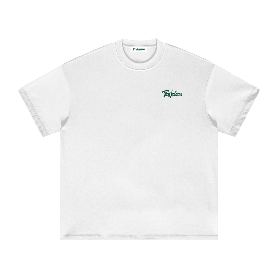 Flow - Heavyweight T-Shirt in White — 100% cotton padel t-shirt designed in London