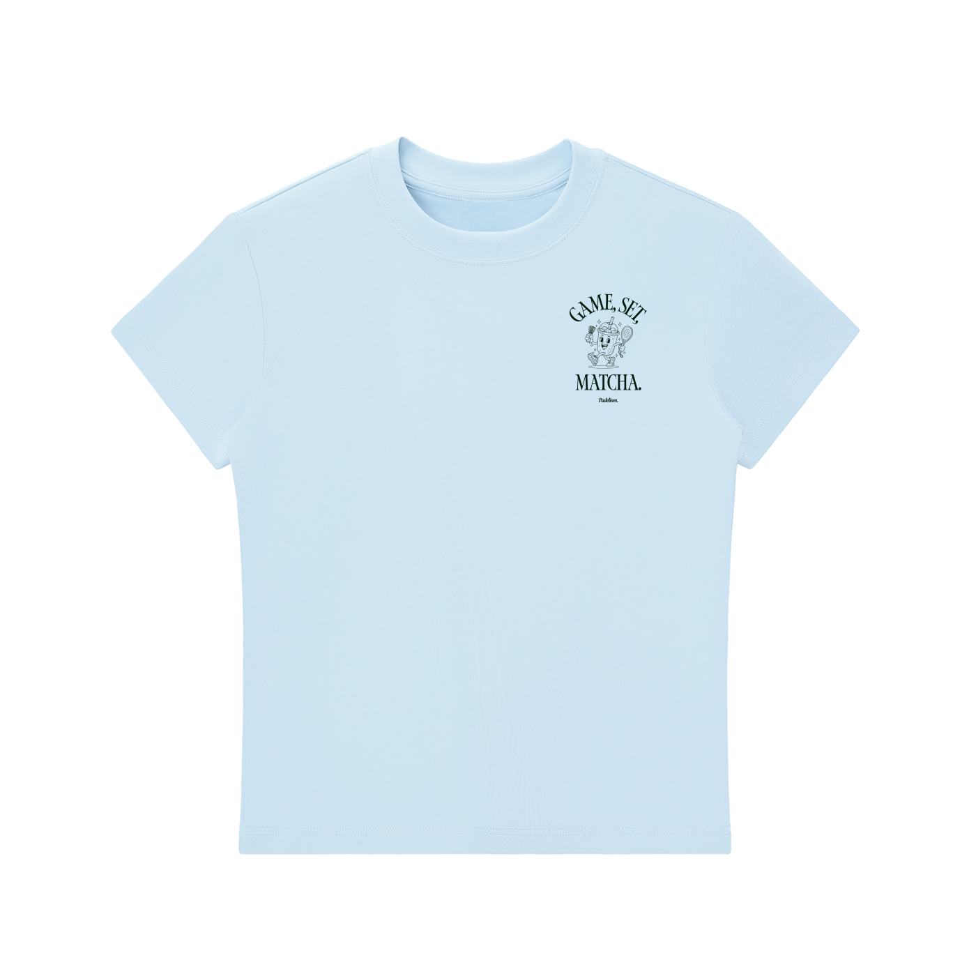 Game, Set, Matcha Crewneck T-Shirt - Blue