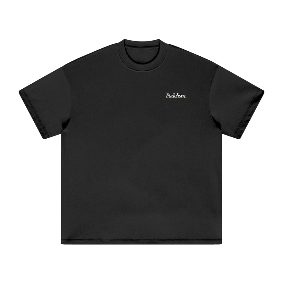 Espresso - Heavyweight T-Shirt in Black — 100% cotton padel t-shirt designed in London
