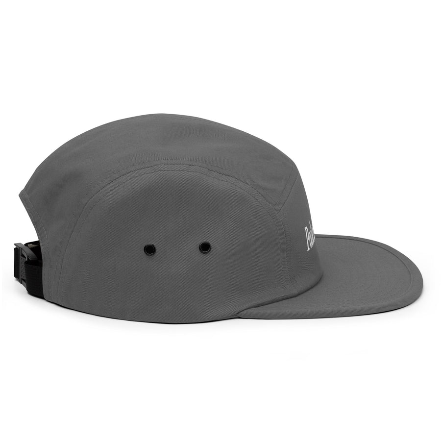 Padelism Five Panel Cap in Grey right view — padel cap with embroidered Padelism logo