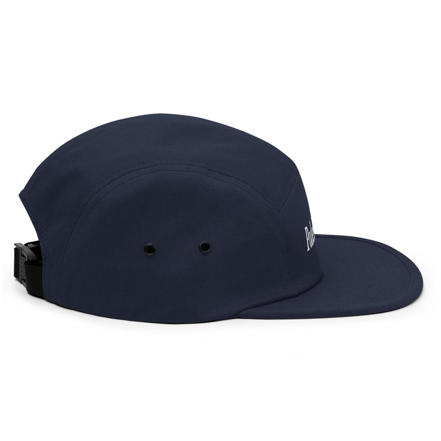 Padelism Five Panel Cap in Navy right view — padel cap with embroidered Padelism logo