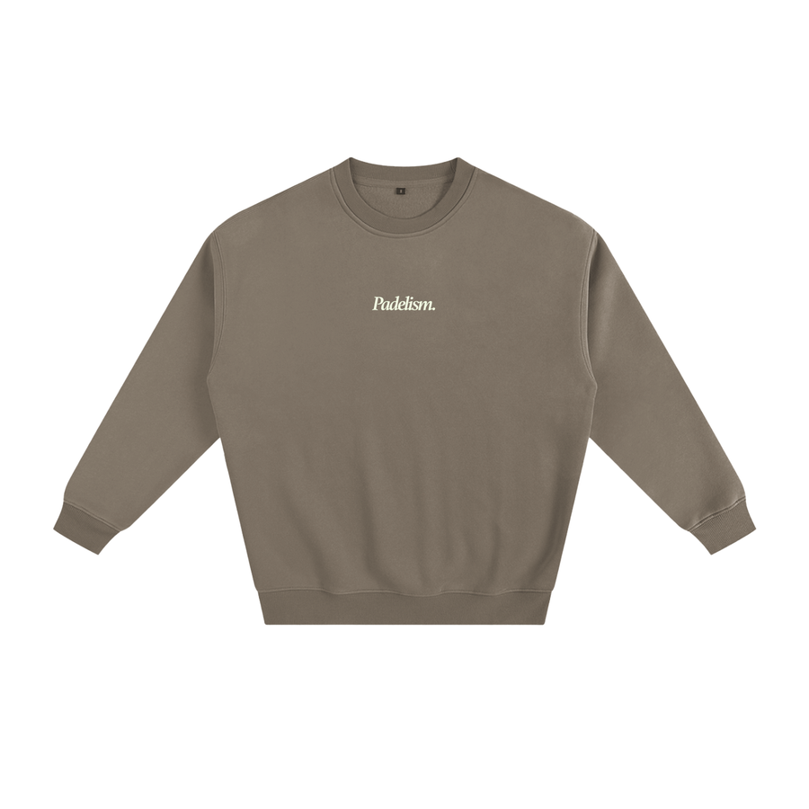 Sunday Padel Club Sweatshirt in Gray Coffee — heavyweight cotton-blend padel sweatshirt