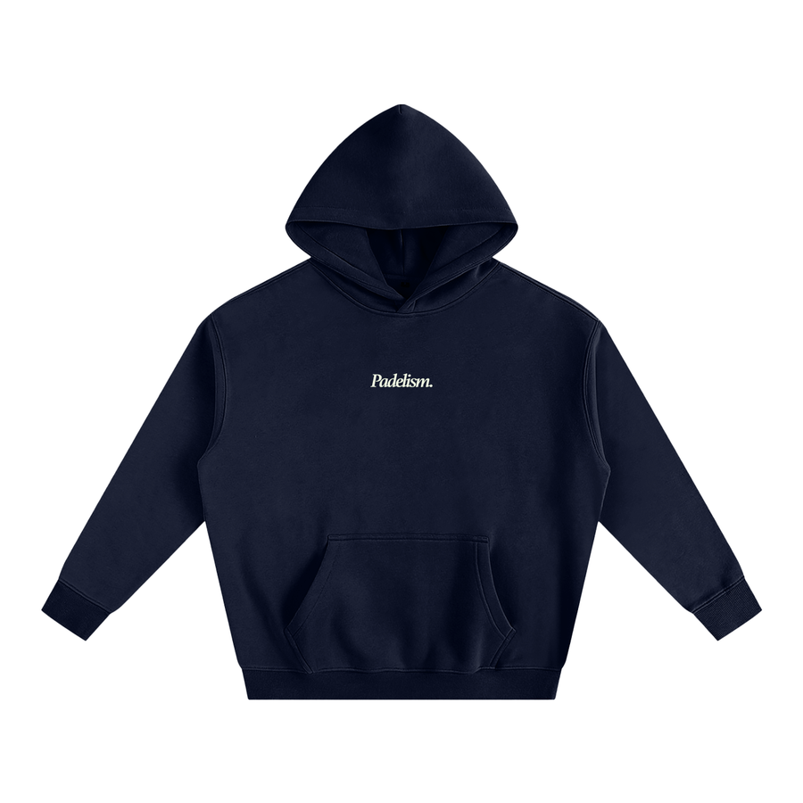 Padelism Mk1 - Box Hoodie in Navy Blue — heavyweight padel hoodie designed in London