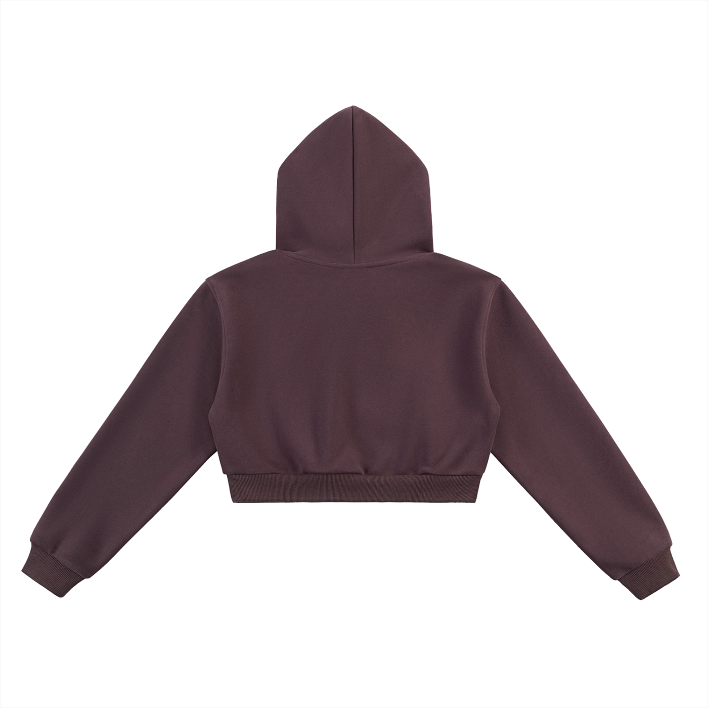Padelism Wellness Club Cropped Hoodie - Dark Reddish Purple